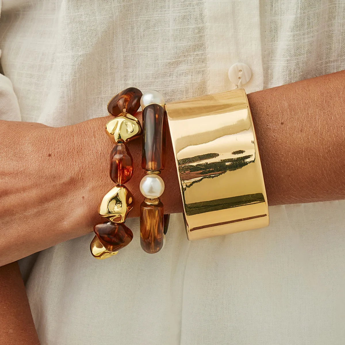 Vintage Brown Coffee Elastic Acrylic Bamboo Bangle Bracelets for Women Hip Hop Metal Cuff Spring Wide Bangles Jewelry
Vintage Brown Coffee Elastic Acrylic Bamboo Bangle Bracelets for Women Hip Hop Metal Cuff Spring Wide Bangles Jewelry