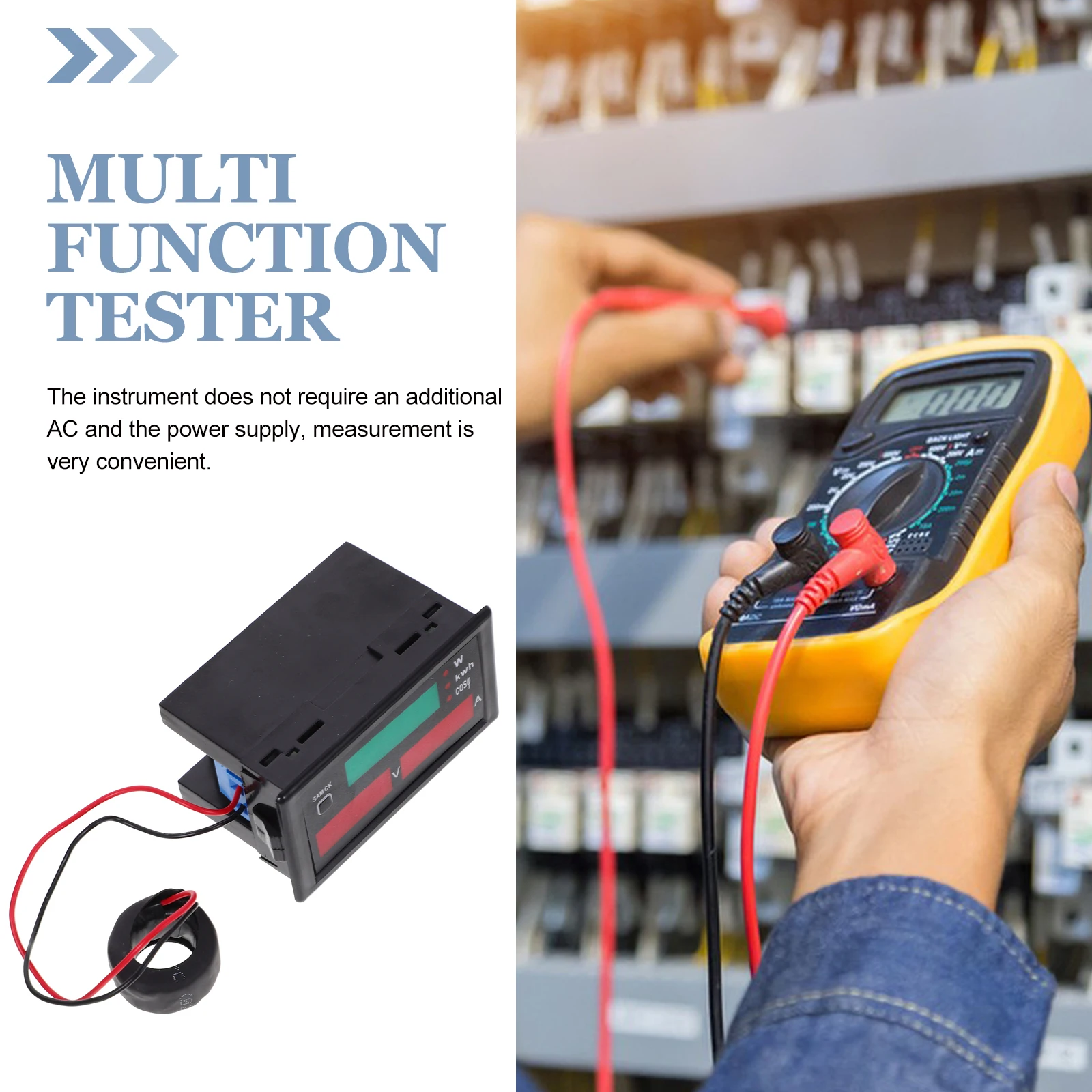 Digital AC Voltmeter Ammeter Multi Function Tester LED Display 80 300V 200 450V 0 100A Energy Meter Voltage Current Tool
Digital AC Voltmeter Ammeter Multi Function Tester LED Display 80 300V 200 450V 0 100A Energy Meter Voltage Current Tool