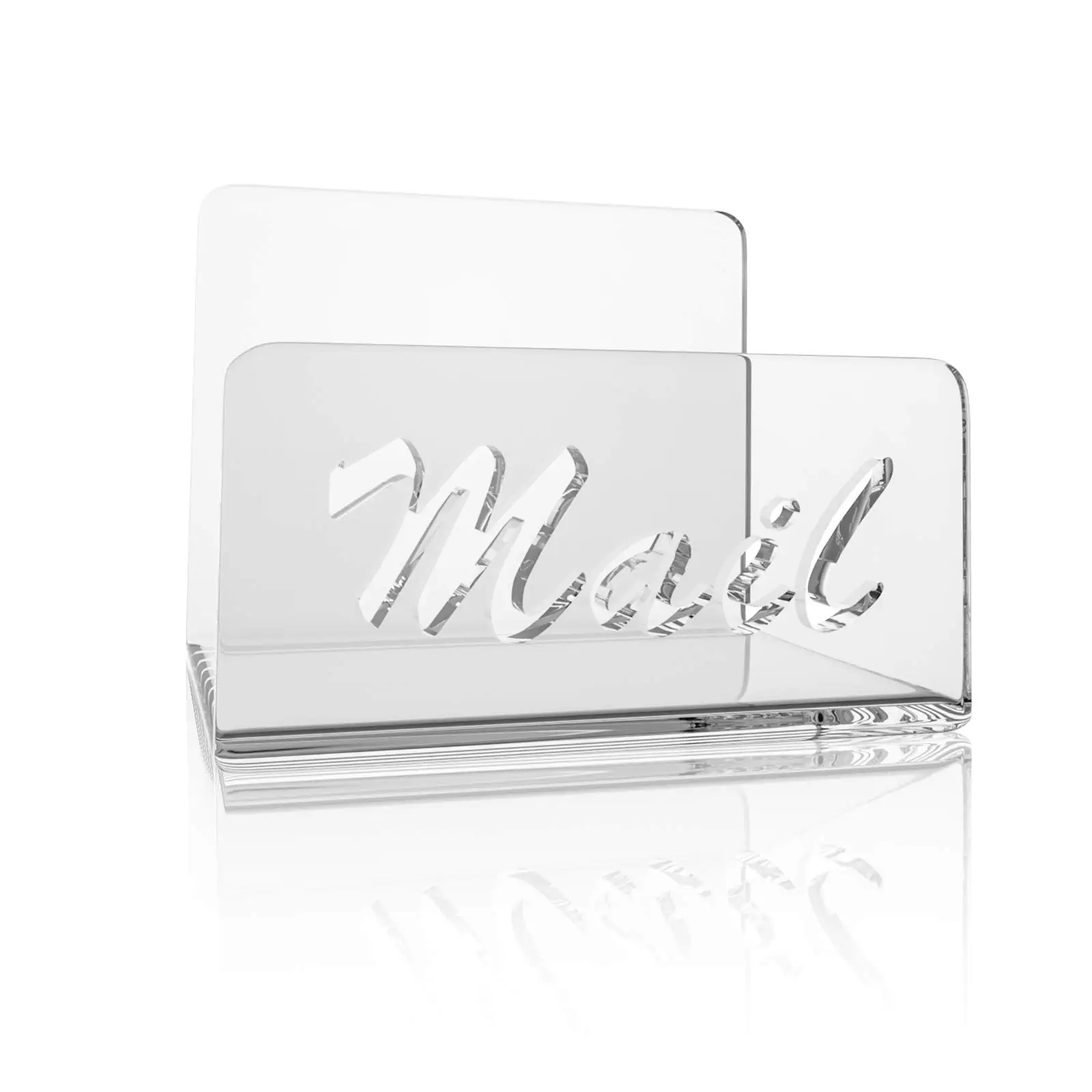 Wishacc Mail Organizer Countertop Bill Holder for Home Office Desk Vertical Acrylic Letter Sorter Bin in Transparent Black Color
Wishacc Mail Organizer Countertop Bill Holder for Home Office Desk Vertical Acrylic Letter Sorter Bin in Transparent Black Color