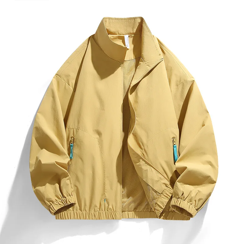 Men’s Casual Windbreaker Jacket Stand Collar Lightweight Zipper Autumn Spring Fashion Loose Fit Outerwear Male Clothing
Men’s Casual Windbreaker Jacket Stand Collar Lightweight Zipper Autumn Spring Fashion Loose Fit Outerwear Male Clothing