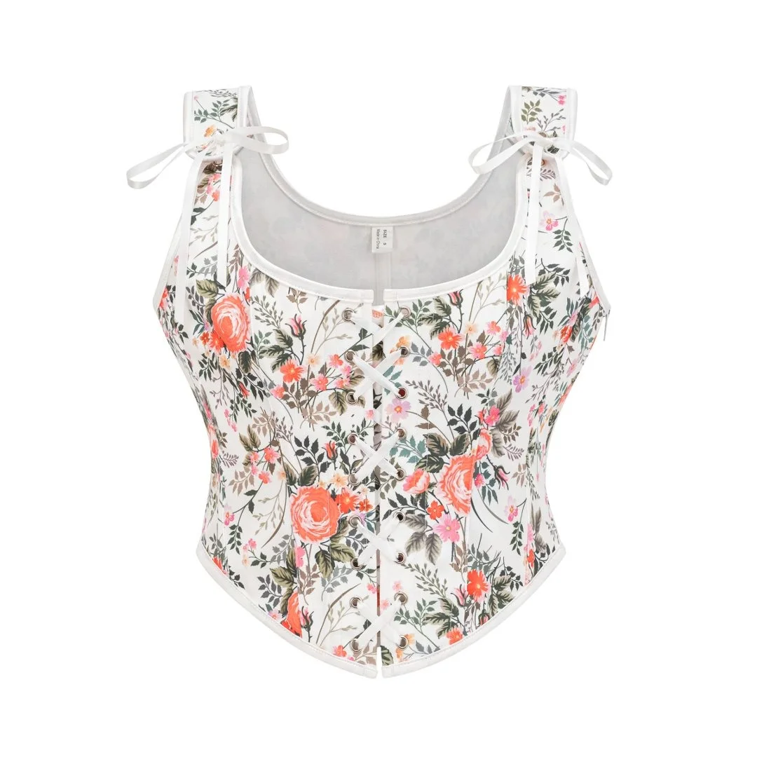Vintage Floral Print Zipper Corset Crop Tops Renaissance Overbust Bustier Women Summer Lace-up Sleeveless Corset Vest
Vintage Floral Print Zipper Corset Crop Tops Renaissance Overbust Bustier Women Summer Lace-up Sleeveless Corset Vest