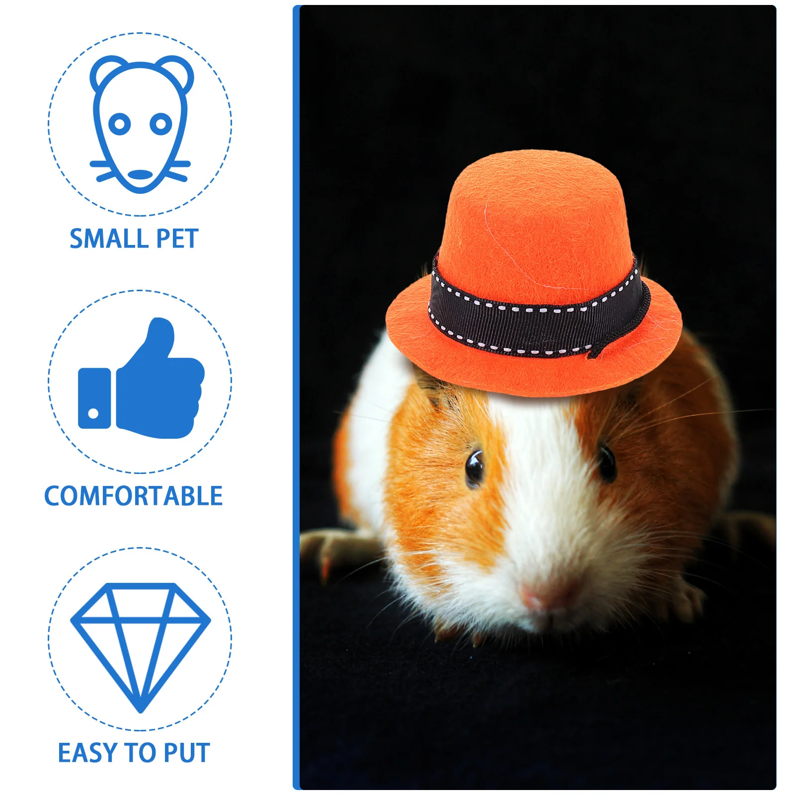 1Set Small Pets Gentleman Style Hat and Bow Tie Kit Adjustable Comfortable Outfit for Hamsters Guinea Pigs Chinchillas Hedgehogs 
1Set Small Pets Gentleman Style Hat and Bow Tie Kit Adjustable Comfortable Outfit for Hamsters Guinea Pigs Chinchillas Hedgehogs