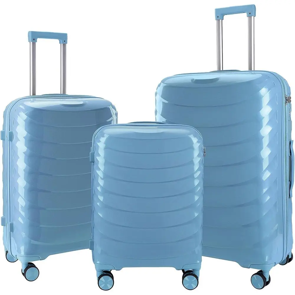 3 Piece Hard Shell Carry-On Luggage Set with 360° Spinner Wheels, Blue
3 Piece Hard Shell Carry-On Luggage Set with 360° Spinner Wheels, Blue