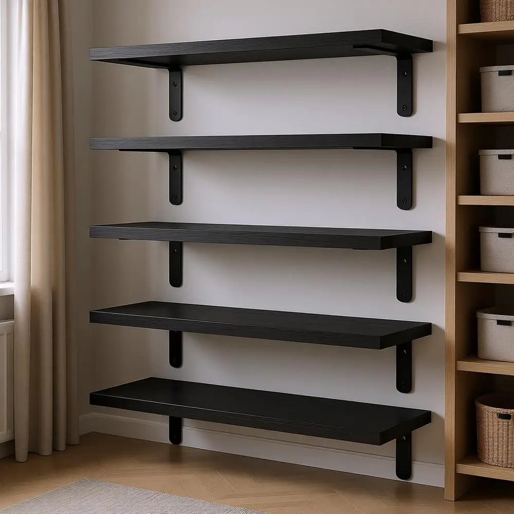 5 Sets Wall Shelves, Wood Floating Shelves for Bedroom, Wall Mounted Floating Bathroom Shelf or Storage, Floating Book Shelf, Li
5 Sets Wall Shelves, Wood Floating Shelves for Bedroom, Wall Mounted Floating Bathroom Shelf or Storage, Floating Book Shelf, Li