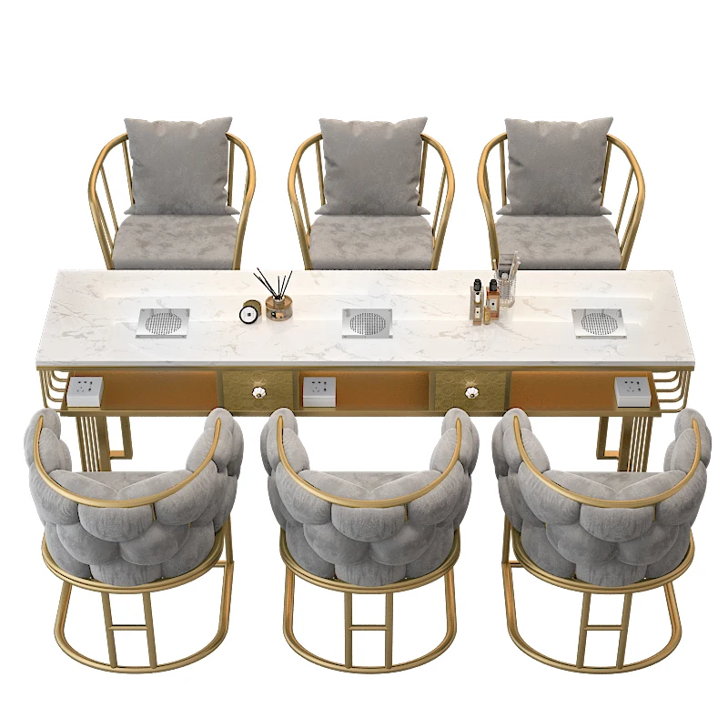 Marble manicure table and chair set vacuum cleaner for single, double, three person light luxury manicure shop manicure table
Marble manicure table and chair set vacuum cleaner for single, double, three person light luxury manicure shop manicure table