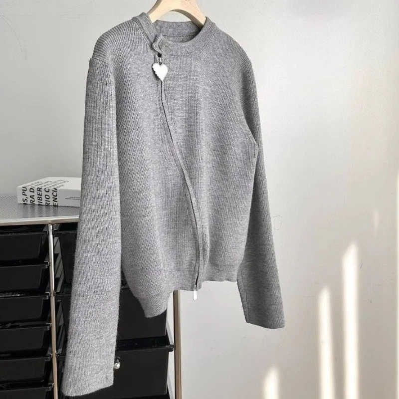 Women Pullovers Sweaters Zipper Round Neck Full Sleeve Jumpers Y2k Streetwear Elegant Splice Knit Tops Autumn Winter 2025
Women Pullovers Sweaters Zipper Round Neck Full Sleeve Jumpers Y2k Streetwear Elegant Splice Knit Tops Autumn Winter 2025