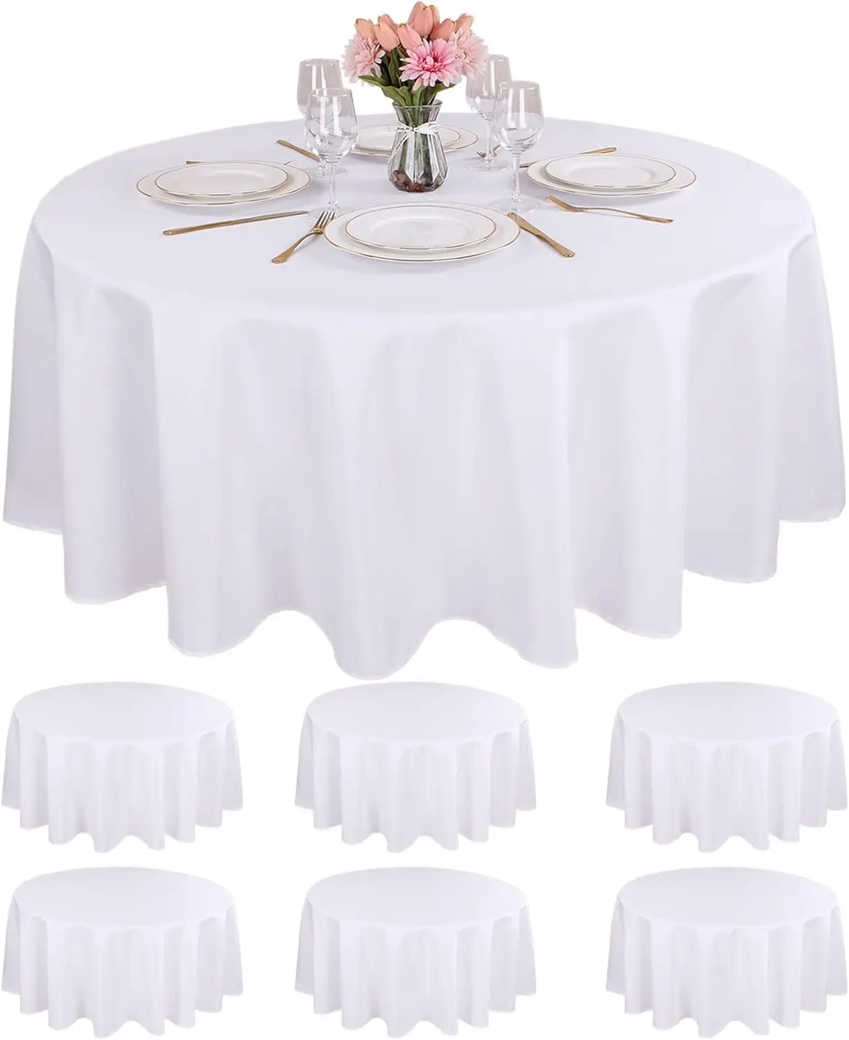 6 Packs White Round Table Cloths 90 Inch White Polyester Circle Bulk Linen Tablecloth Wrinkle Resistant Tablecloths Wash
6 Packs White Round Table Cloths 90 Inch White Polyester Circle Bulk Linen Tablecloth Wrinkle Resistant Tablecloths Wash