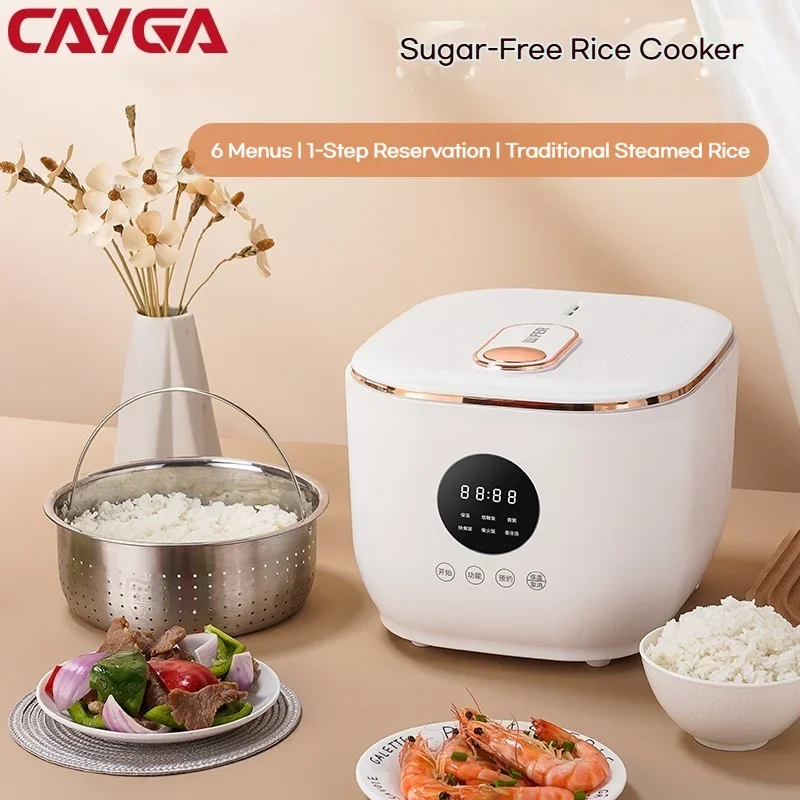 3L Healthy Low-Sugar Rice Cooker with Rice-Water Separation, Ceramic Glaze Inner Pot and 304 Stainless Steel Steaming Tray
3L Healthy Low-Sugar Rice Cooker with Rice-Water Separation, Ceramic Glaze Inner Pot and 304 Stainless Steel Steaming Tray