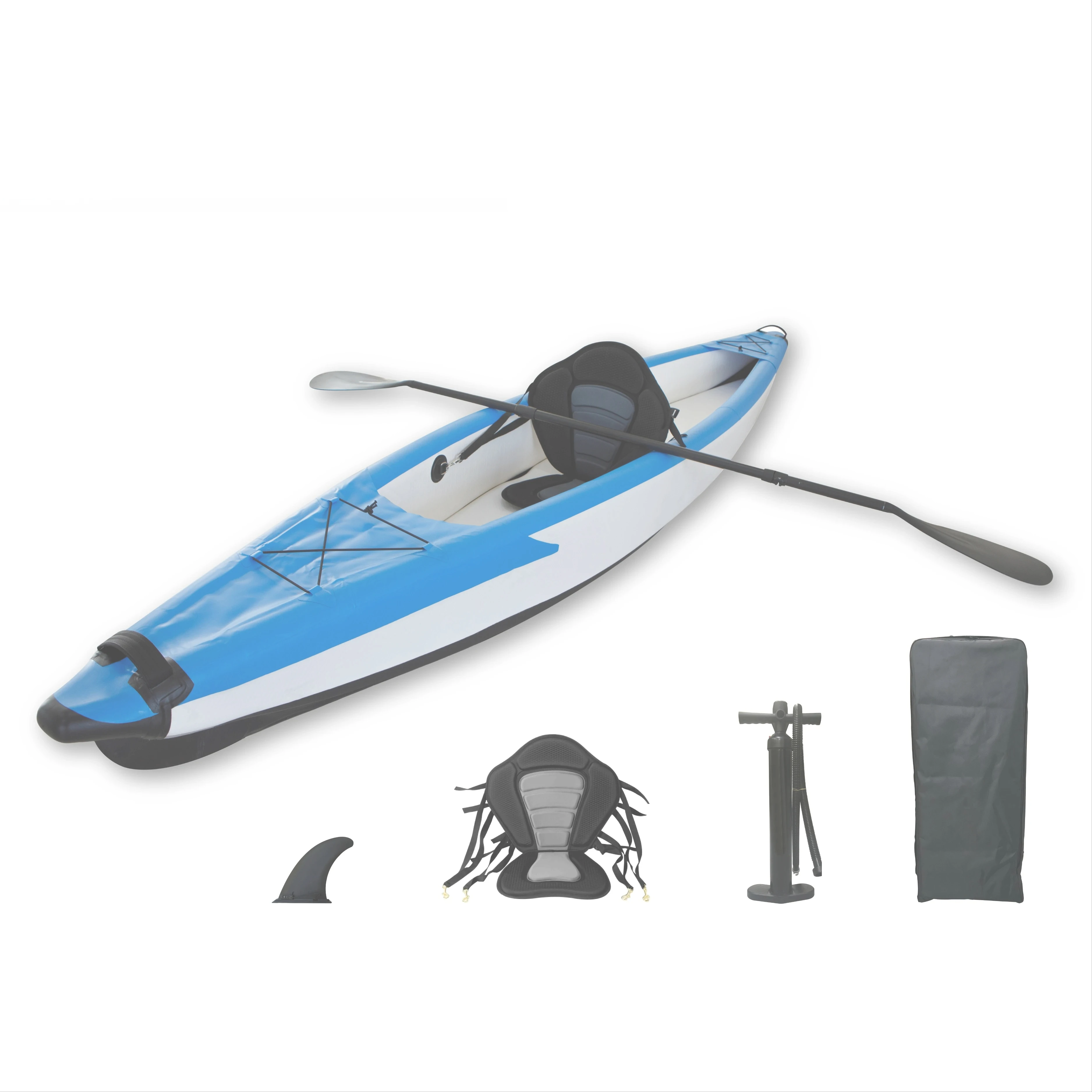 TOURUS Single Inflatable Kayak, 2-Person Lightweight Canoe, Heavy Duty PVC Material, Portable Fishing Kayak with Pump & Paddle
TOURUS Single Inflatable Kayak, 2-Person Lightweight Canoe, Heavy Duty PVC Material, Portable Fishing Kayak with Pump & Paddle