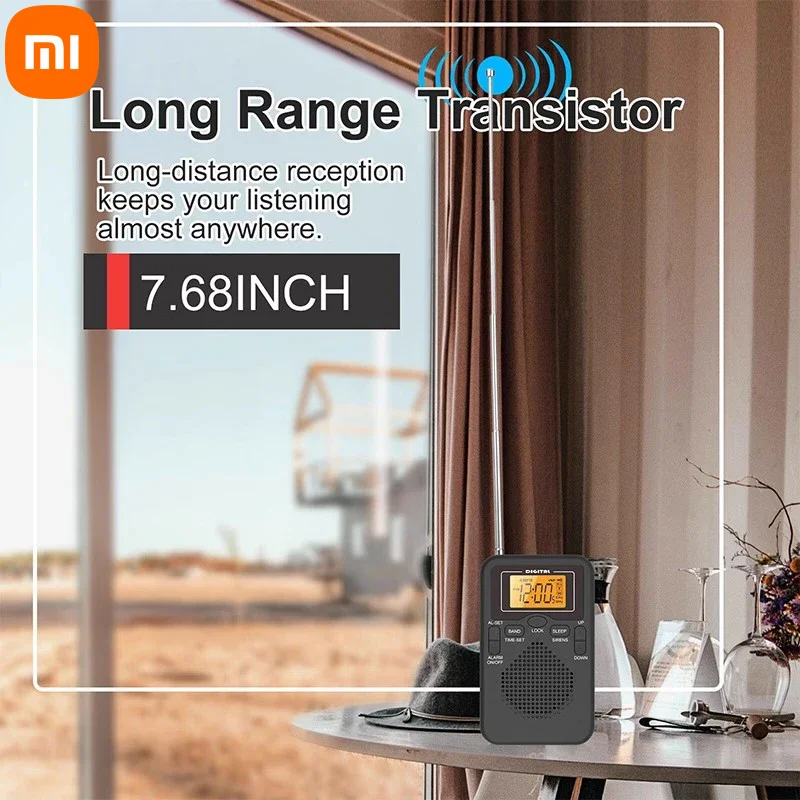 Xiaomi W-206 FM/AM Radio Portable Battery by 2 AA Stereo Earphone LCD Display Digital Alarm Clock sleep Morning/AM indicator
Xiaomi W-206 FM/AM Radio Portable Battery by 2 AA Stereo Earphone LCD Display Digital Alarm Clock sleep Morning/AM indicator 