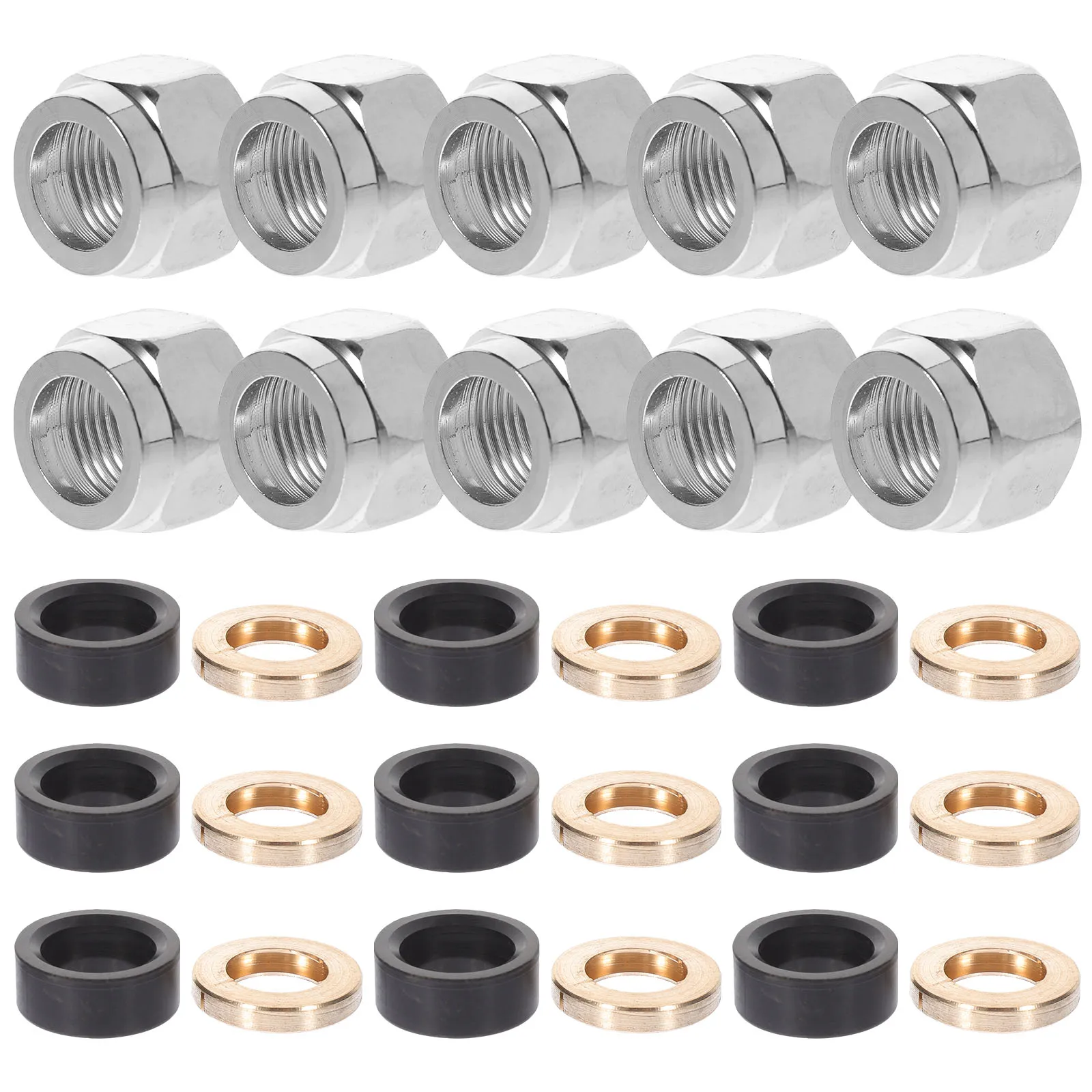 10pcs G1 2 Gas Pipe Nut Flare Stainless Steel Thickened Cap Copper Washer Tube Fitting Coupling Gas Connector
10pcs G1 2 Gas Pipe Nut Flare Stainless Steel Thickened Cap Copper Washer Tube Fitting Coupling Gas Connector