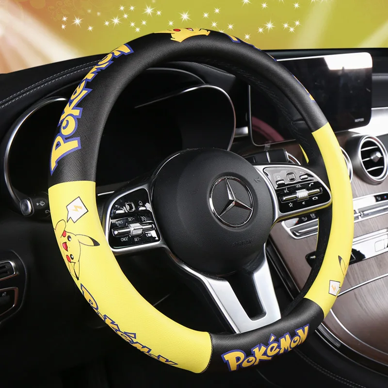 Кожаный защитный чехол на руль Pokemon Car, Круглый D-образный Автомобильный интерьер, чехол на руль автомобиля Pikachu, автомобильные аксессуары
Кожаный защитный чехол на руль Pokemon Car, Круглый D-образный Автомобильный интерьер, чехол на руль автомобиля Pikachu, автомобильные аксессуары