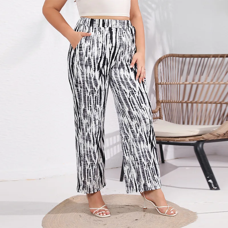 Plus Size Loose Drape Ice Silk Wide-leg Pants Retro Printed Zebra Pattern Casual Trousers Streetwear Sweatpants Women
Plus Size Loose Drape Ice Silk Wide-leg Pants Retro Printed Zebra Pattern Casual Trousers Streetwear Sweatpants Women