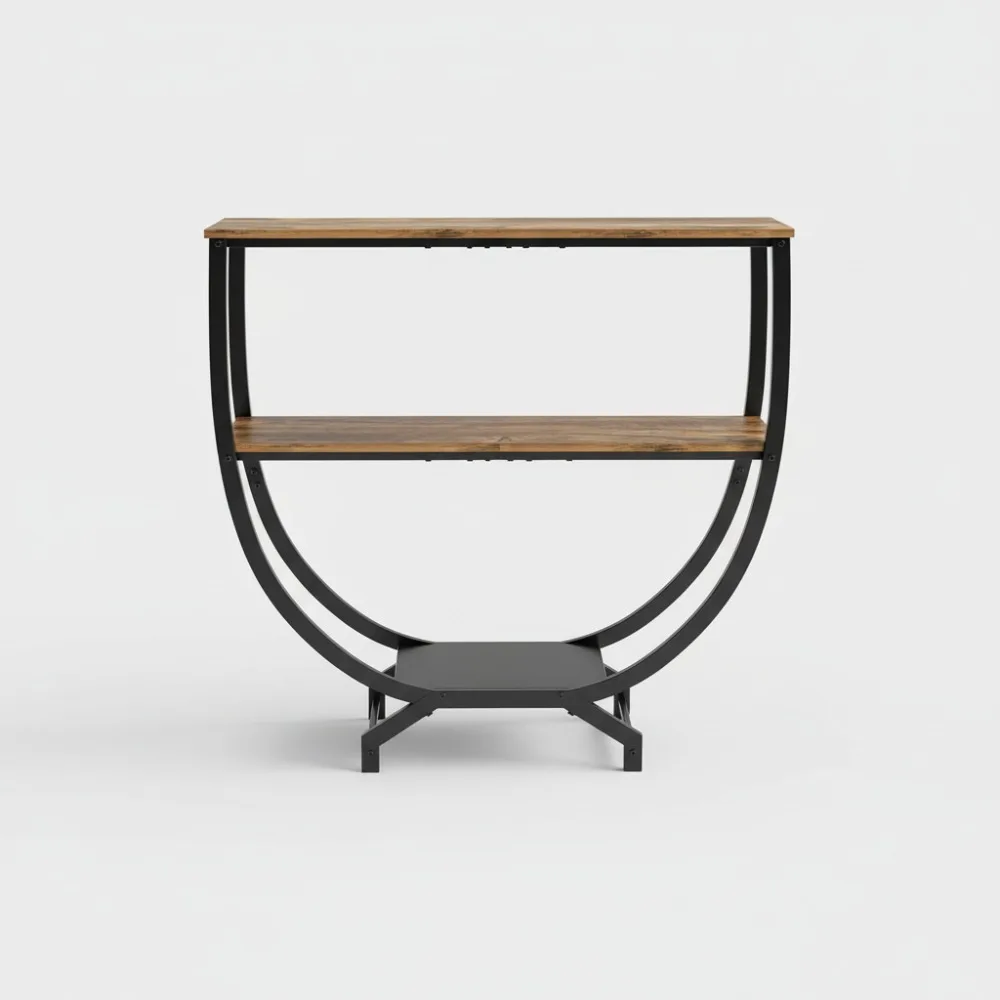 3-х уровневый промышленный консольный столик, диван-стол высотой 30 дюймов с местом для хранения вещей для гостиной, прихожей, коричневого цвета в деревенском стиле
3-х уровневый промышленный консольный столик, диван-стол высотой 30 дюймов с местом для хранения вещей для гостиной, прихожей, коричневого цвета в деревенском стиле