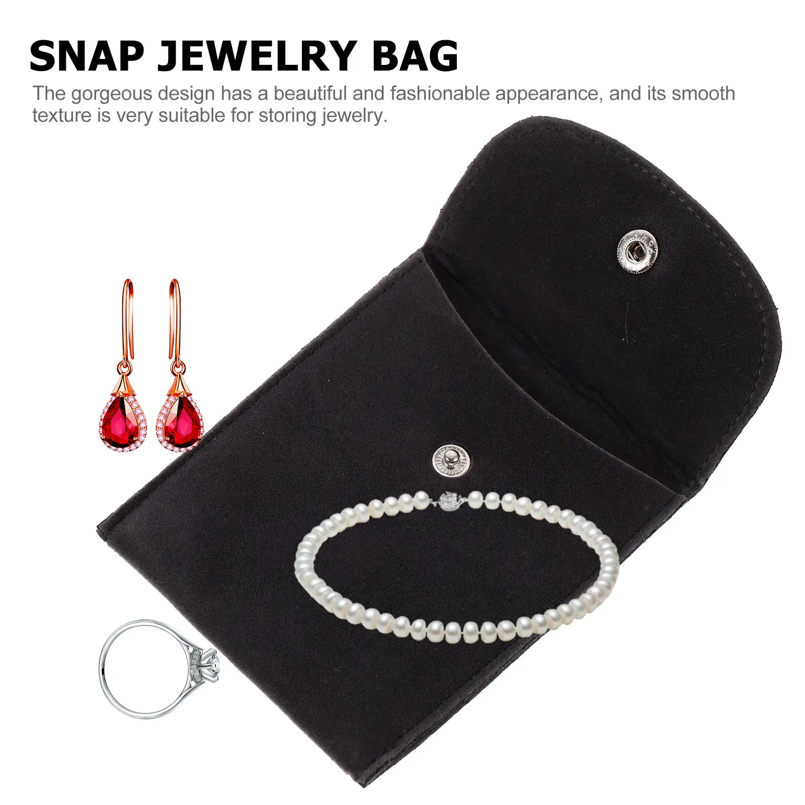 2Pcs Snap Jewelry Storage Bag for Watch Bracelet Ring Necklace Elegant Gift Packing Pouch Fashionable Smooth Cloth Reusable
2Pcs Snap Jewelry Storage Bag for Watch Bracelet Ring Necklace Elegant Gift Packing Pouch Fashionable Smooth Cloth Reusable
