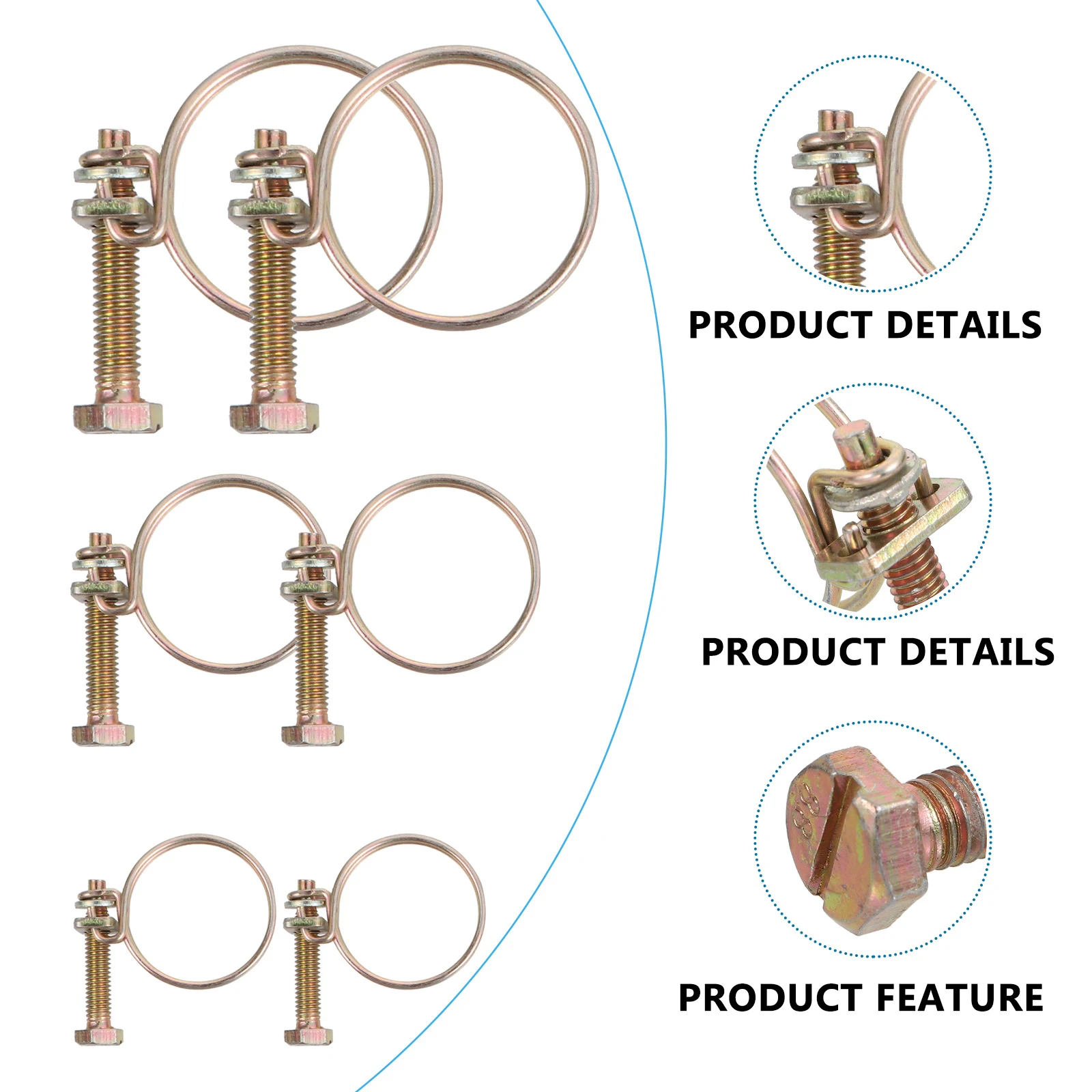 42 Pcs Adjustable Double Wire Hose Clamp Stainless Steel Pipe Clip for Home Industrial Use
42 Pcs Adjustable Double Wire Hose Clamp Stainless Steel Pipe Clip for Home Industrial Use