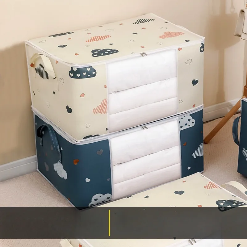 Quilt storage bag with zipper, waterproof and moisture-proof printing, large capacity clothes and quilts storage
Quilt storage bag with zipper, waterproof and moisture-proof printing, large capacity clothes and quilts storage