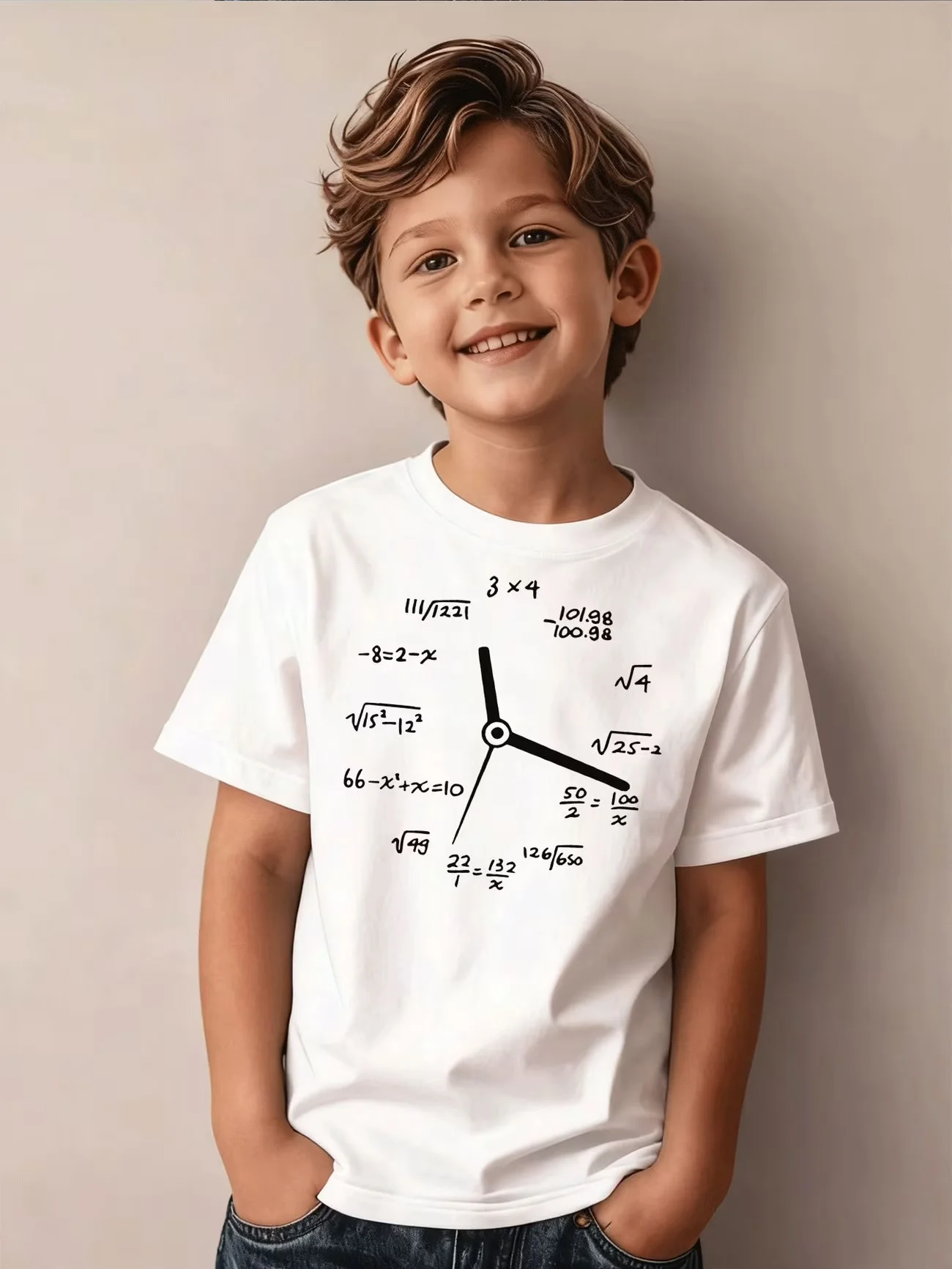 Summer Boys Girls T Shirt Kids Baby Youth Men Women Tee Oversize Math-Themed with Equations Root Symbols & Number Designs Top
Summer Boys Girls T Shirt Kids Baby Youth Men Women Tee Oversize Math-Themed with Equations Root Symbols & Number Designs Top