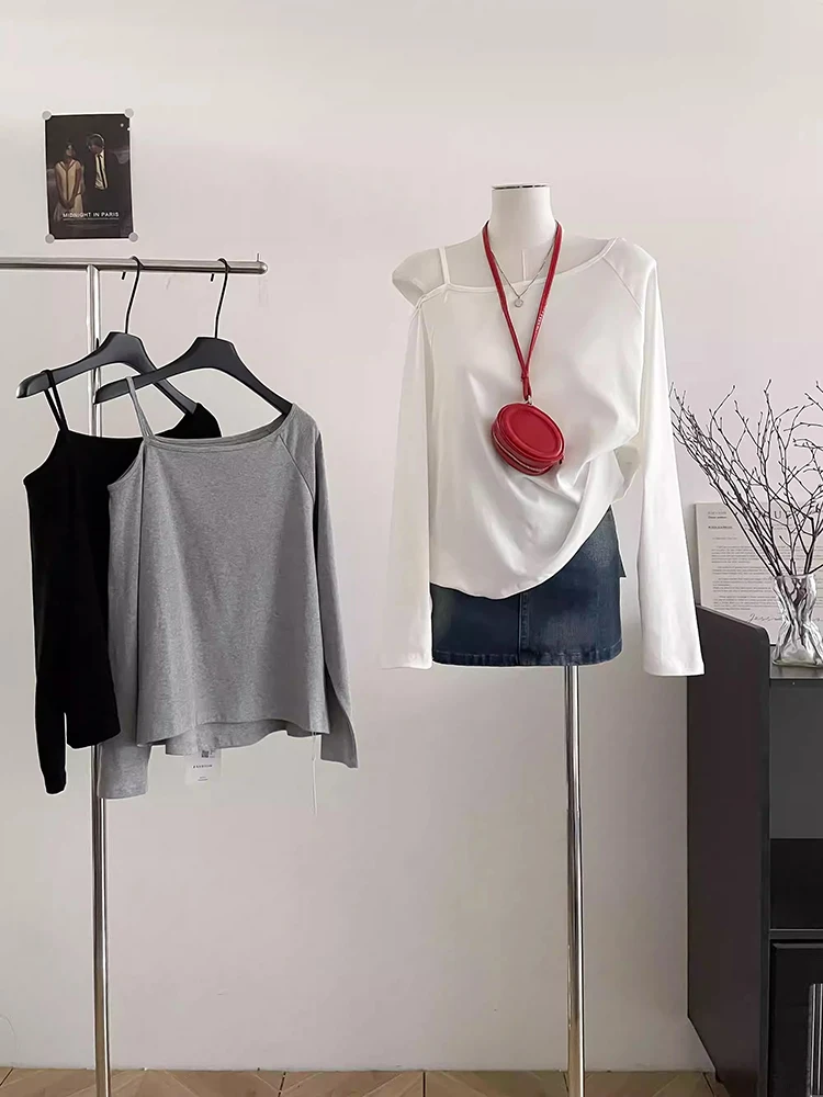 Women Sexy Off Shoulder T-shirt Autumn New Long Sleeve Loose Tops Lazy Style Harajuku Casual Solid Color Tees
Women Sexy Off Shoulder T-shirt Autumn New Long Sleeve Loose Tops Lazy Style Harajuku Casual Solid Color Tees