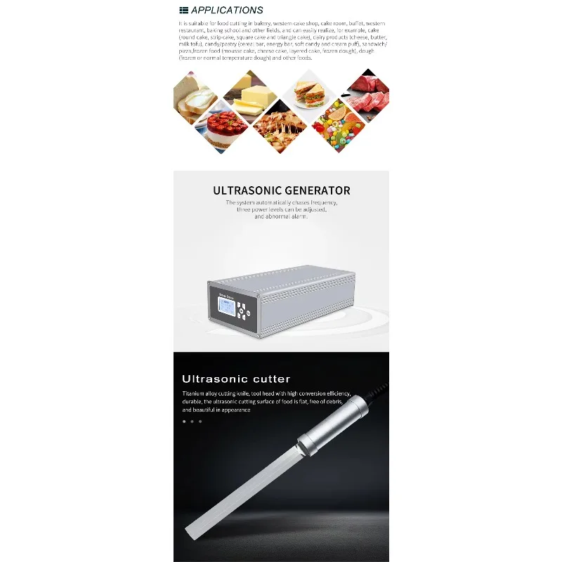 Handheld Ultrasonic Pizza Cutter Non-Stick Kitchen Tool for Perfectly Cut Pizzas