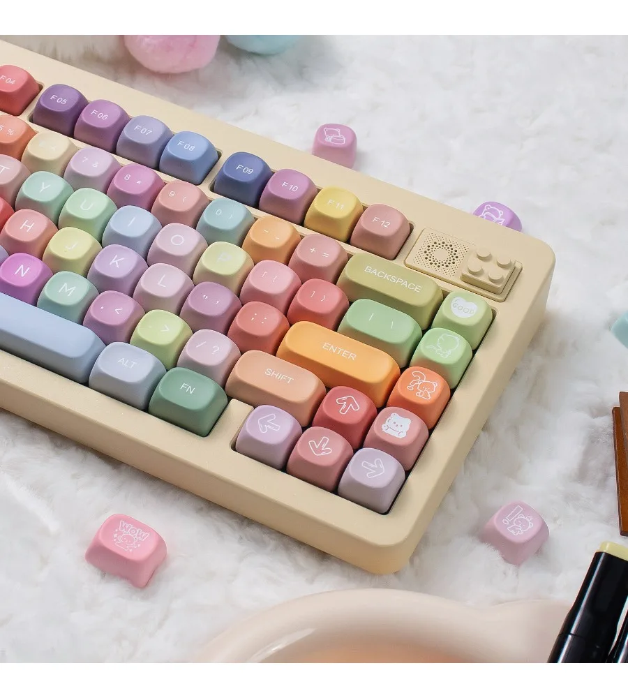 Keycaps Color Cute PBT Hot Sublimation Customized Wooting Gummy Bear Theme Mechanical Keyboard
Keycaps Color Cute PBT Hot Sublimation Customized Wooting Gummy Bear Theme Mechanical Keyboard