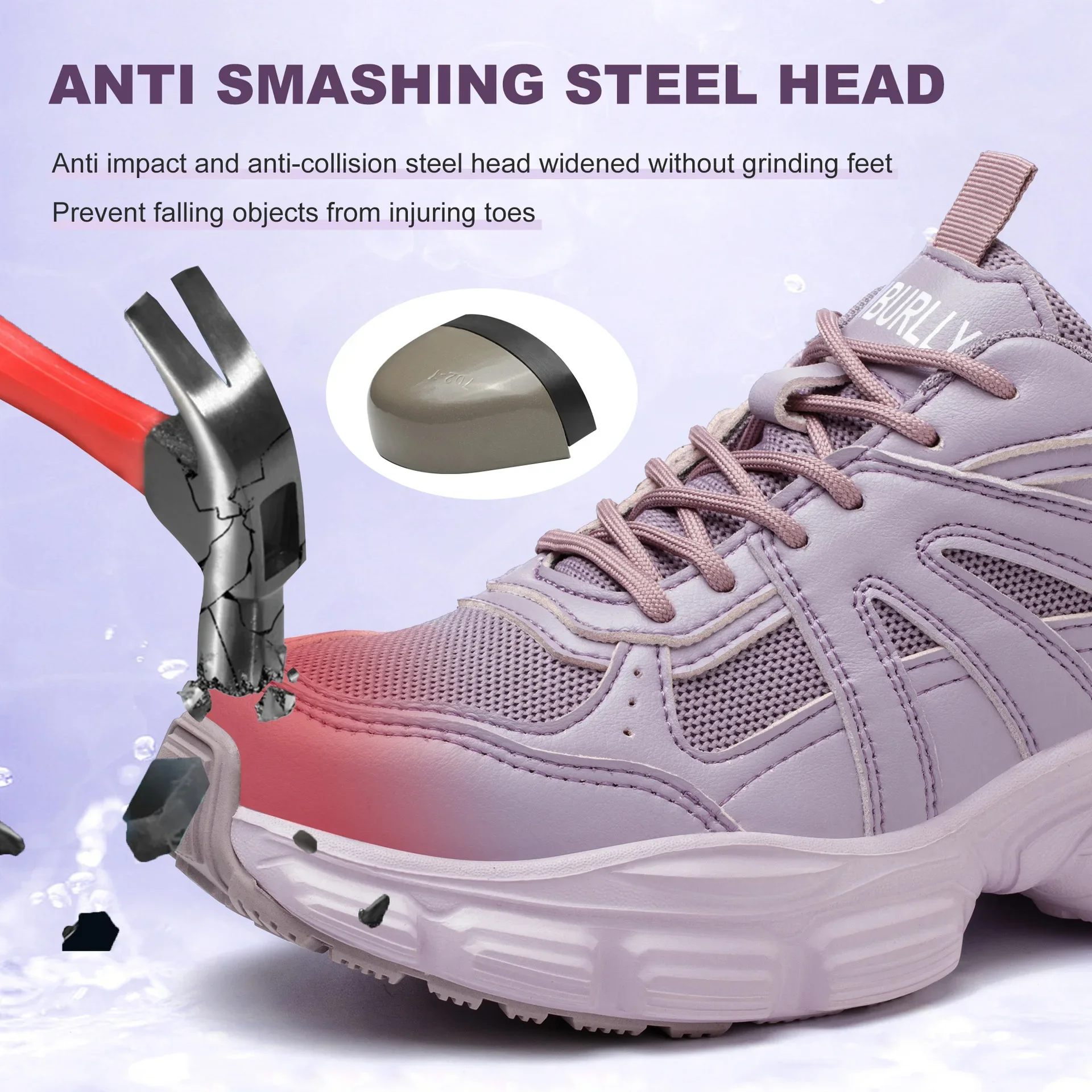 Women's Comfortable and Protective Safety Shoes, Work Shoes, Anti Smashing and Anti Stab Steel Toe Shoes Safety Sports Shoes
Women's Comfortable and Protective Safety Shoes, Work Shoes, Anti Smashing and Anti Stab Steel Toe Shoes Safety Sports Shoes
