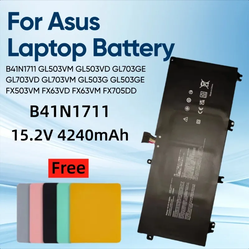 For Asus ROG Strix B41N1711 GL503VM GL503VD GL703GE GL703VD GL703VM GL503G GL503GE FX503VM FX63VD FX63VM FX705DD Laptop Battery
For Asus ROG Strix B41N1711 GL503VM GL503VD GL703GE GL703VD GL703VM GL503G GL503GE FX503VM FX63VD FX63VM FX705DD Laptop Battery