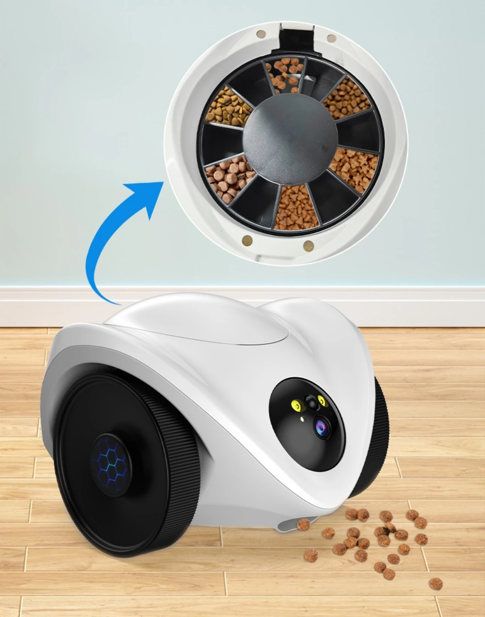 HD Wifi Camera 360° Pet Robot Toys Dog Treat Camera Dispenser Feeder 1080P Full Move Freely 2-Way Audio App 30 Days Long Standby
HD Wifi Camera 360° Pet Robot Toys Dog Treat Camera Dispenser Feeder 1080P Full Move Freely 2-Way Audio App 30 Days Long Standby
