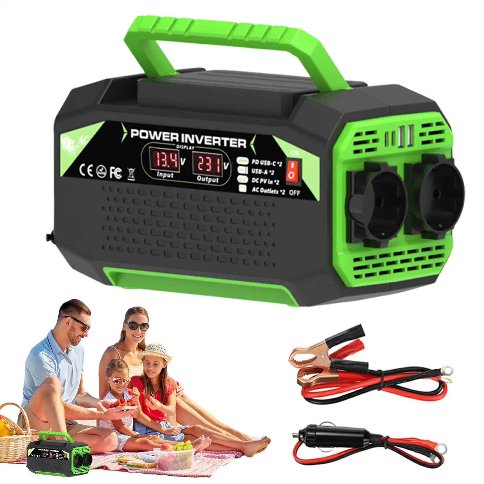 Car Inverter 300W Car Voltage Inverter 12V To 220V/110V Digital Display Charger With 2 Sockets 4 USB Ports Plug Outlet For
Car Inverter 300W Car Voltage Inverter 12V To 220V/110V Digital Display Charger With 2 Sockets 4 USB Ports Plug Outlet For