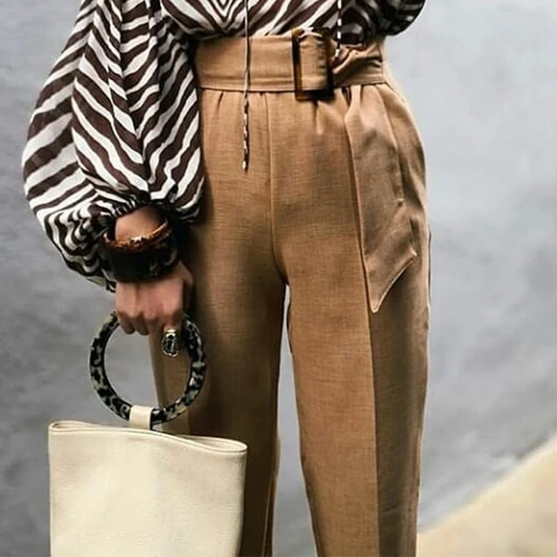 High Waist Caramel Color Slim Fit Pants Women's Fashionable Casual Trousers Australian Design Spring Summer New Style
High Waist Caramel Color Slim Fit Pants Women's Fashionable Casual Trousers Australian Design Spring Summer New Style