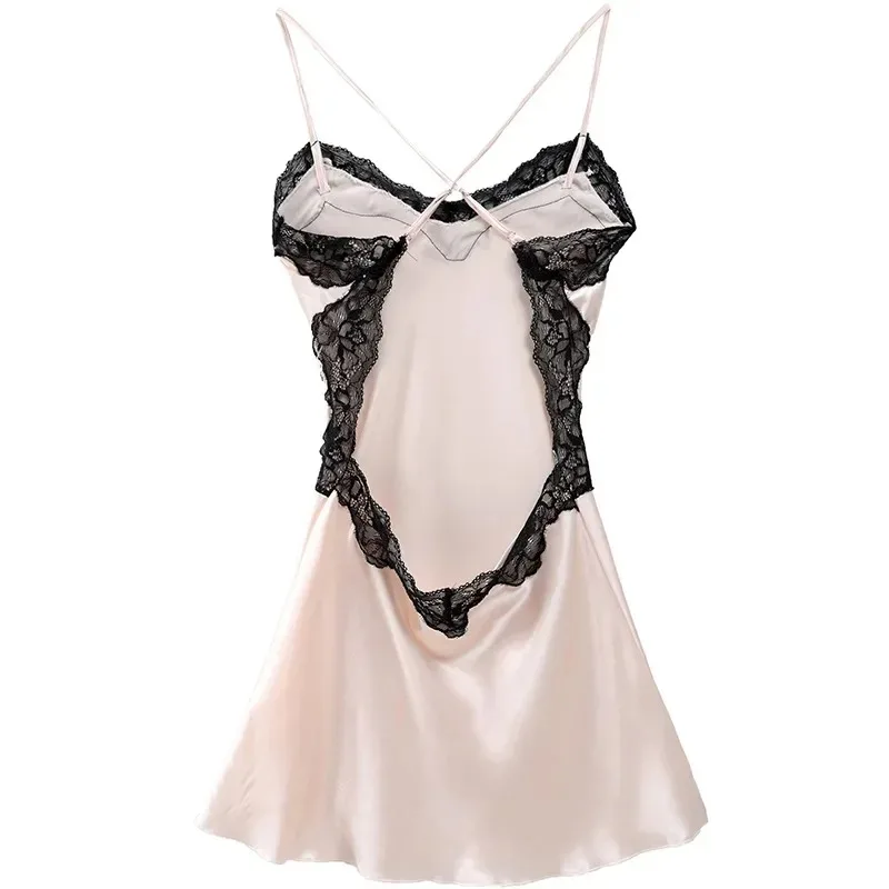 Casual Sleeveless Nightwear Lingerie Ice Silk Nightgown Four Seasons Wear Polyester Spandex Blend Sleeveless Design Nightdress
Casual Sleeveless Nightwear Lingerie Ice Silk Nightgown Four Seasons Wear Polyester Spandex Blend Sleeveless Design Nightdress