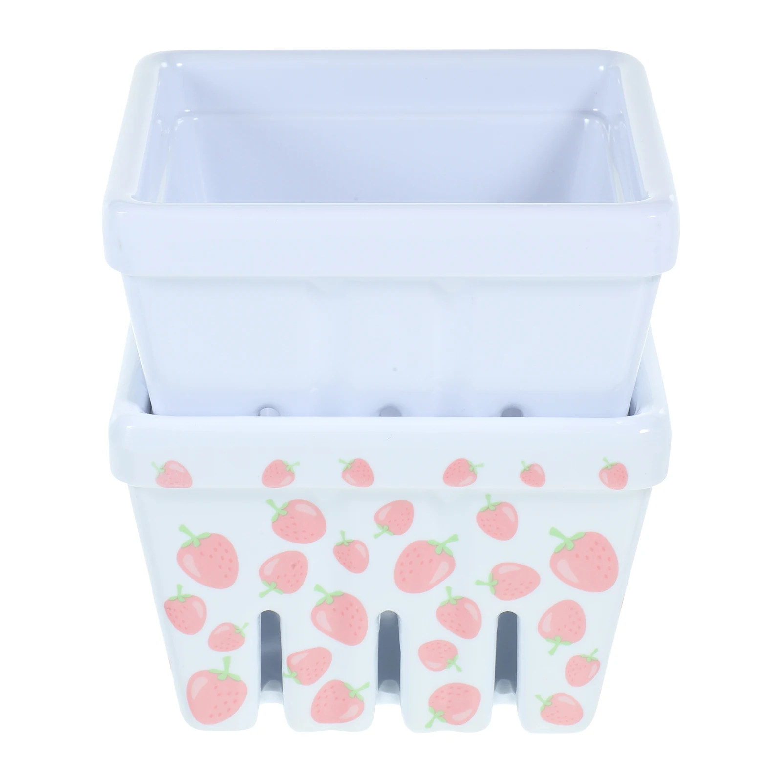 2Pcs Square Fruit Baskets 10 5x10 5x7cm Drain Design Lightweight Dishwasher Safe Storage Bowls Snack Holder
2Pcs Square Fruit Baskets 10 5x10 5x7cm Drain Design Lightweight Dishwasher Safe Storage Bowls Snack Holder
