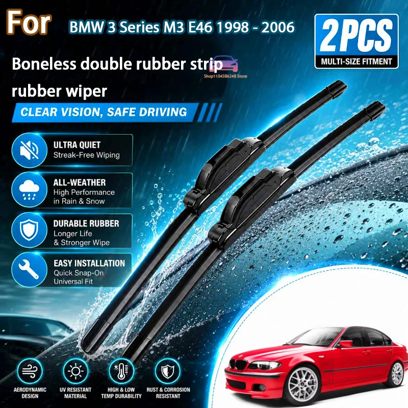 Front Wiper Blades For BMW 3 Series M3 E46 1998 - 2006 Windshield Windscreen Window Car Rain Brushes 22"+20" Modification Parts
Front Wiper Blades For BMW 3 Series M3 E46 1998 - 2006 Windshield Windscreen Window Car Rain Brushes 22"+20" Modification Parts