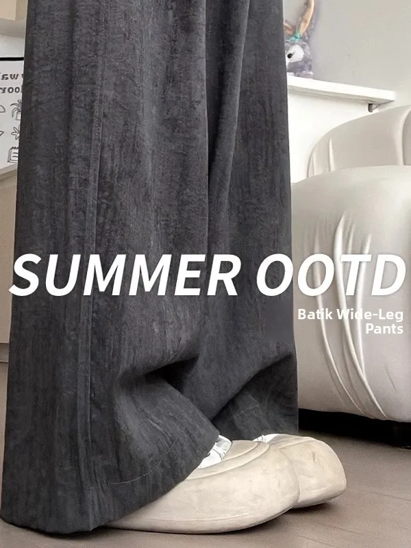 Gray Wide Leg Pants Women's Summer New High Waist Drape Casual Slimming Cotton Linen Dyed Ice Silk Yamamoto Pants plus Size
Gray Wide Leg Pants Women's Summer New High Waist Drape Casual Slimming Cotton Linen Dyed Ice Silk Yamamoto Pants plus Size