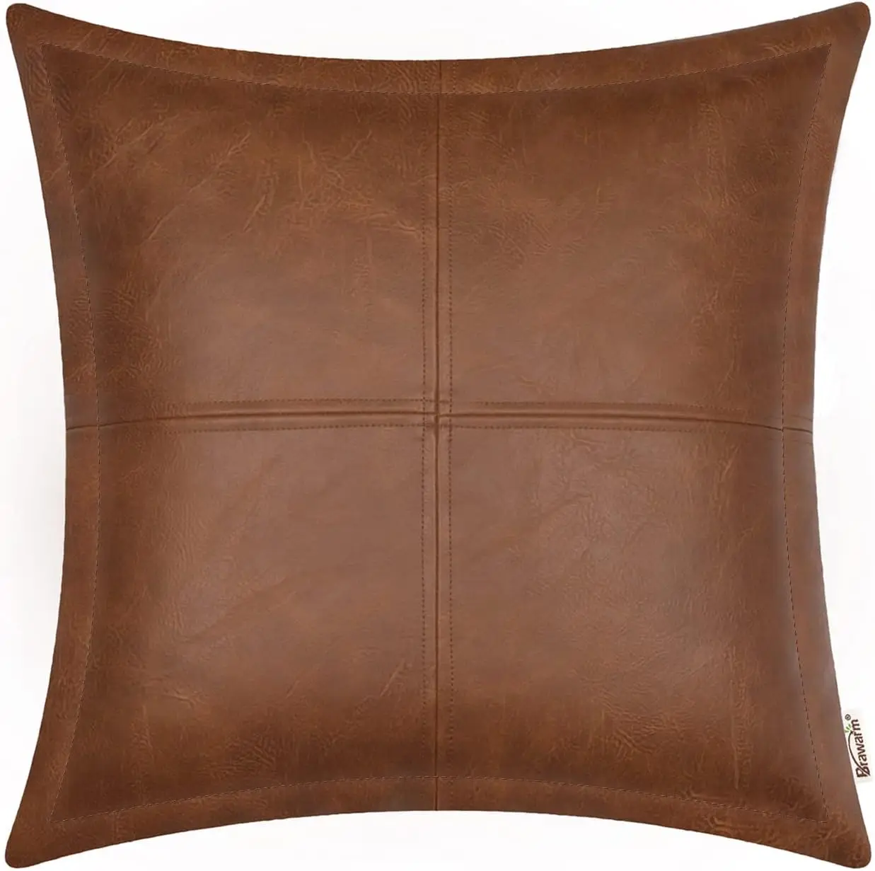 Brown Leather Throw Pillow 20 X 20 Hes, Faux Cover With Piping, Hand Stitched Decorative Covers For Couch Sofa Bed Living Room
Brown Leather Throw Pillow 20 X 20 Hes, Faux Cover With Piping, Hand Stitched Decorative Covers For Couch Sofa Bed Living Room