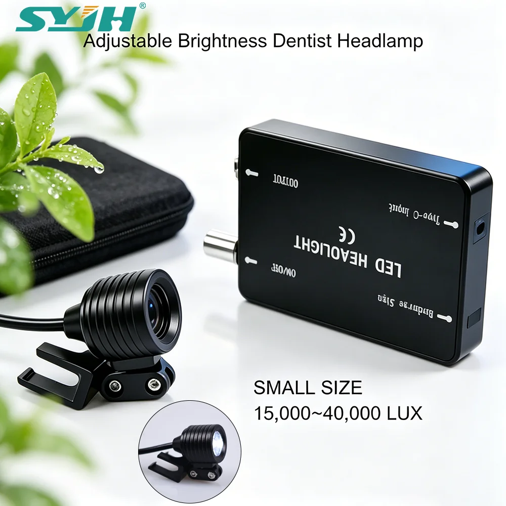 SYJH Dental 40000Lux Adjustable LED Headlight Rechargeable Adjustable Brightness For Dentistry Surgical Head Spotlight equipment
SYJH Dental 40000Lux Adjustable LED Headlight Rechargeable Adjustable Brightness For Dentistry Surgical Head Spotlight equipment