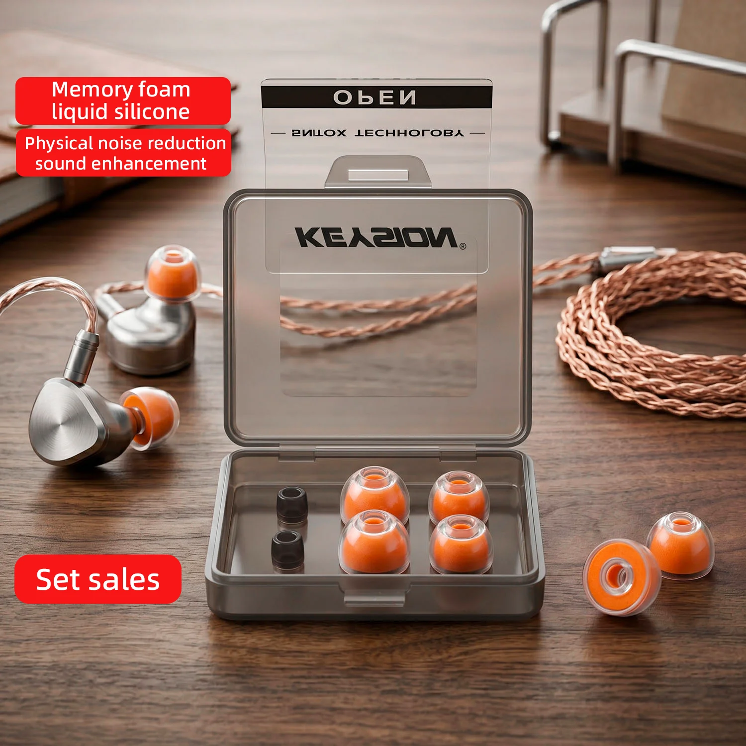 KEYSION Slow rebound memory foam+Transparent Liquid Silicone Ear Tips SML Noise Isolating Soft Safe Eartips Earphone Accessories
KEYSION Slow rebound memory foam+Transparent Liquid Silicone Ear Tips SML Noise Isolating Soft Safe Eartips Earphone Accessories