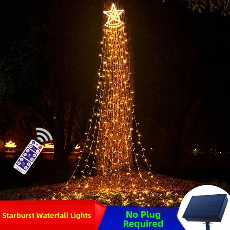Outdoor Garden Solar Powered LED Star Stream Waterfall String Lights Creative Countryside Style Balcony Decorative Lights
Outdoor Garden Solar Powered LED Star Stream Waterfall String Lights Creative Countryside Style Balcony Decorative Lights