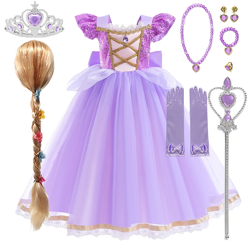 Disney Rapunzel Princess Dress Baby Girls Rapunzel Cosplay Costumes Kids Halloween Girl Costume Children Birthday Party Clothing
Disney Rapunzel Princess Dress Baby Girls Rapunzel Cosplay Costumes Kids Halloween Girl Costume Children Birthday Party Clothing