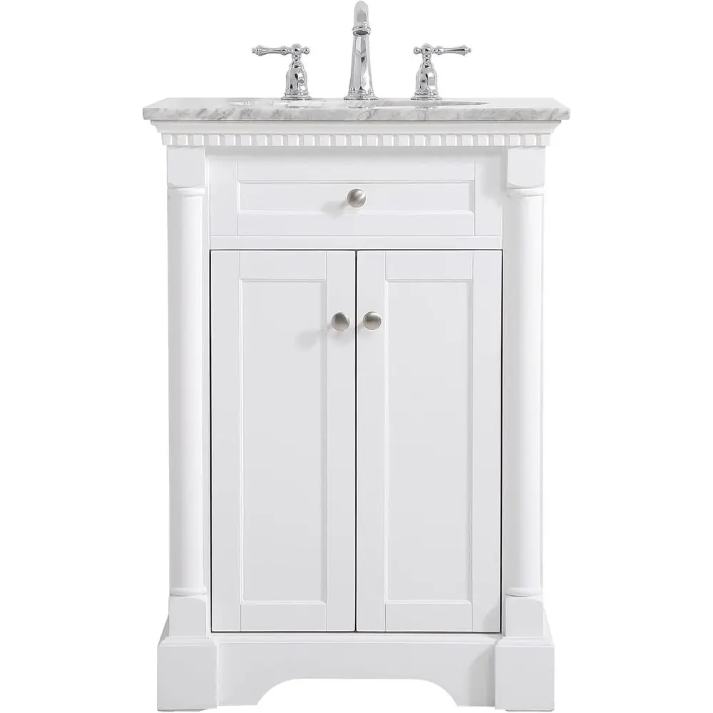 24 Inch White Single Sink Vanity with Soft-Close Doors
24 Inch White Single Sink Vanity with Soft-Close Doors