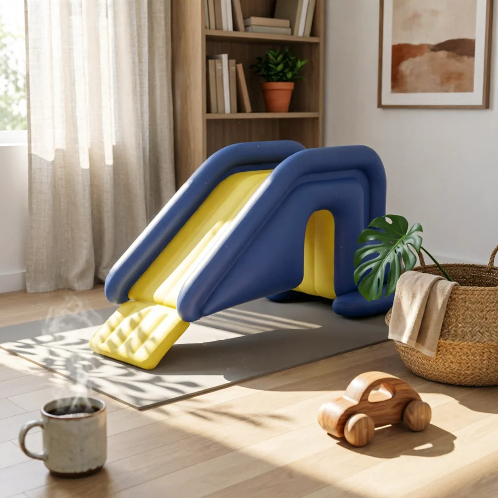 Inflatable Slide Extended Shape Kids Slide with Guardrail Activity Toy Yellow Easy to Clean for Indoor
Inflatable Slide Extended Shape Kids Slide with Guardrail Activity Toy Yellow Easy to Clean for Indoor