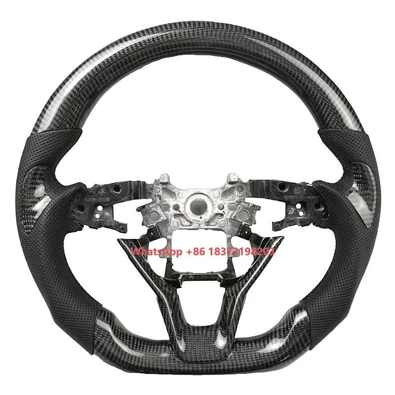 PU Leather D-Shape Steering Wheel for Accord Carbon Fiber Red Stitch Compatible for M3 M4 M5 X6 X5 X3 RX NX Odyssey
PU Leather D-Shape Steering Wheel for Accord Carbon Fiber Red Stitch Compatible for M3 M4 M5 X6 X5 X3 RX NX Odyssey
