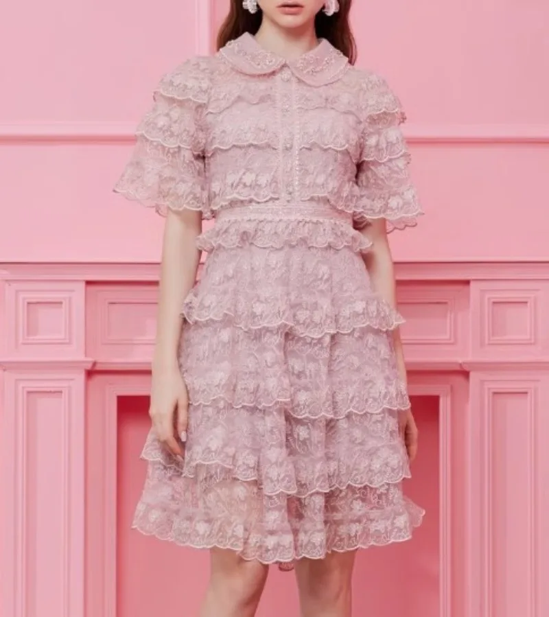 New Embroidery Lace Pink Women Dress Bodycon Short Sleeve Summer Elegant Women's Clothing Runway Design Party Vestido Apricot
New Embroidery Lace Pink Women Dress Bodycon Short Sleeve Summer Elegant Women's Clothing Runway Design Party Vestido Apricot