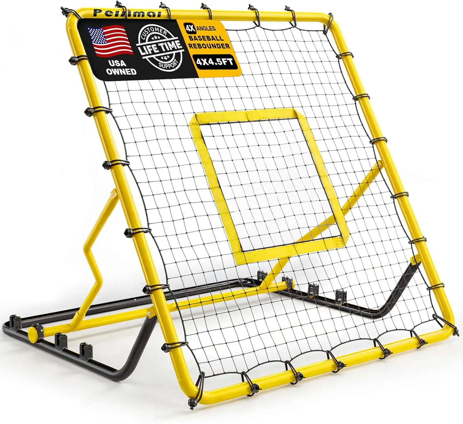 4x4.5FT Multi-Sport Rebounder Net with Adjustable Angles for Solo Training in Baseball, Soccer, Volleyball
4x4.5FT Multi-Sport Rebounder Net with Adjustable Angles for Solo Training in Baseball, Soccer, Volleyball