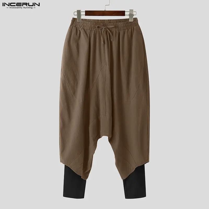 INCERUN Men Irregular Pants Patchwork Color-block Drawstring Joggers Casual Trousers Men Loose Streetwear 2026 Male Long Pants
INCERUN Men Irregular Pants Patchwork Color-block Drawstring Joggers Casual Trousers Men Loose Streetwear 2026 Male Long Pants