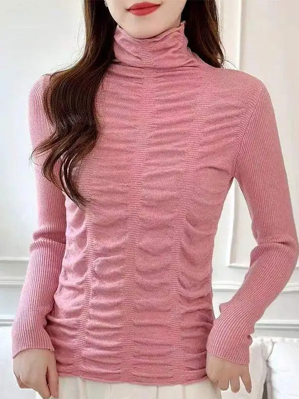 Slim Fit High Neck Knitwear Versatile Base Layer Shirt Women's Design Sensation Autumn Winter Waist Cinching Top
Slim Fit High Neck Knitwear Versatile Base Layer Shirt Women's Design Sensation Autumn Winter Waist Cinching Top