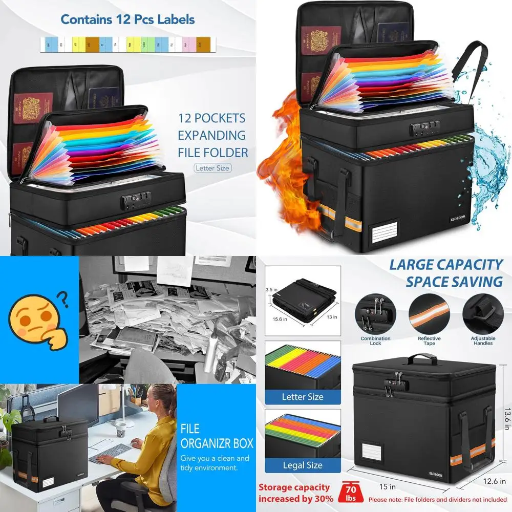 Расширяемый органайзер для документов типа «аккордеон» с 13 карманами, водонепроницаемый, с замком, черный
Расширяемый органайзер для документов типа «аккордеон» с 13 карманами, водонепроницаемый, с замком, черный