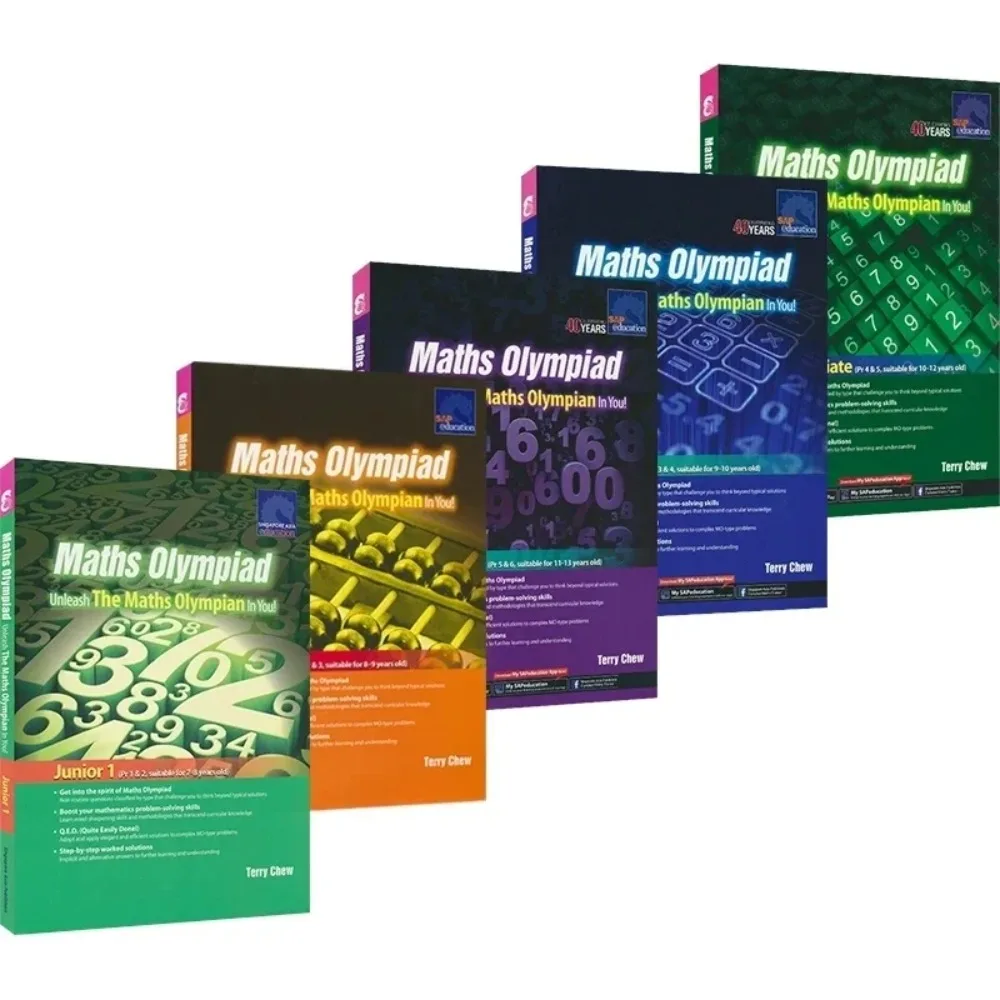 5 Books/set SAP Maths Olympiad Primary School Mathematical Thinking Training Exercise Math Questions English Book
5 Books/set SAP Maths Olympiad Primary School Mathematical Thinking Training Exercise Math Questions English Book