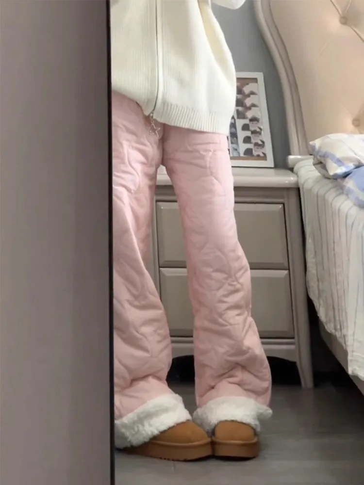 Warm Fce Lined Winter Trousers Elastic Waist Straight Leg Long Pants for Men And Women Youth Faion Casual Pure Color
Warm Fce Lined Winter Trousers Elastic Waist Straight Leg Long Pants for Men And Women Youth Faion Casual Pure Color