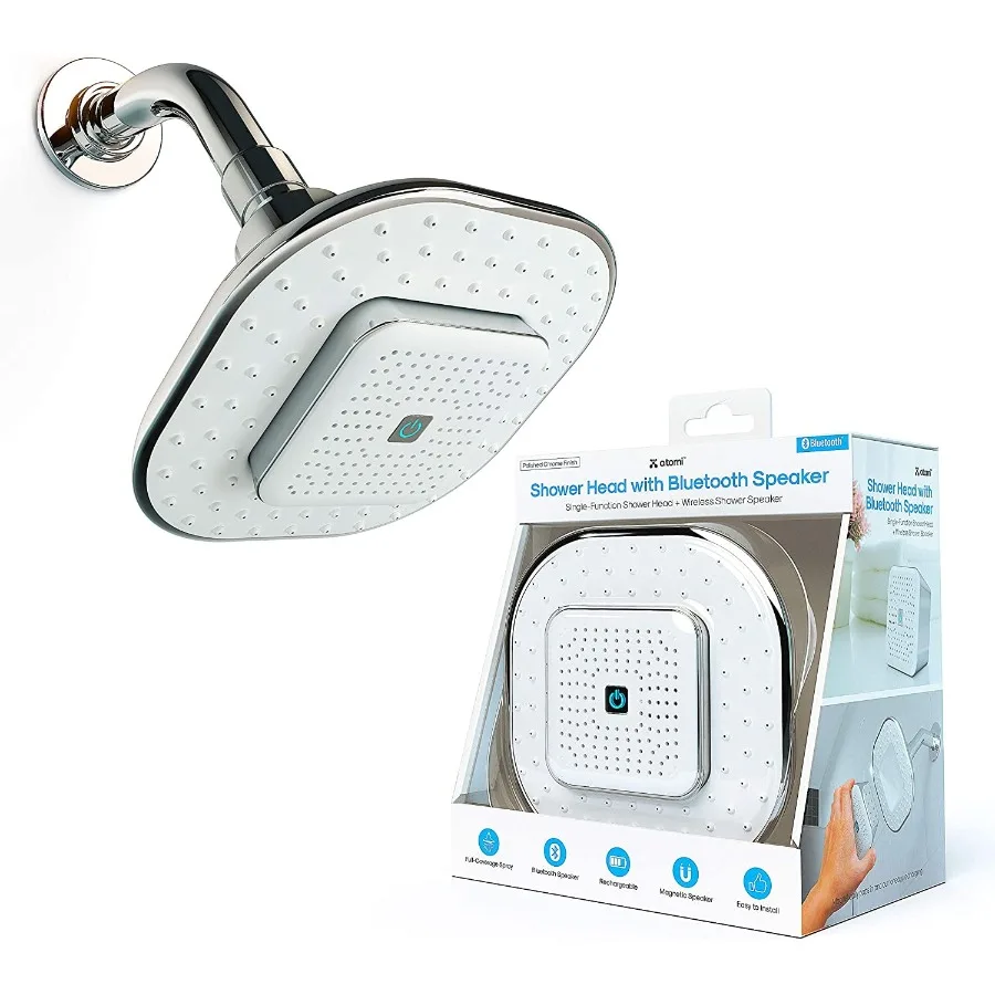 Atomi 4.9 White Showerhead With Removable Magnetic Bluetooth Speaker AT1490 1 Pk
Atomi 4.9 White Showerhead With Removable Magnetic Bluetooth Speaker AT1490 1 Pk